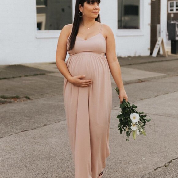 Maternity Bridesmaid Dress PARK & FIFTH Valdes Size 16 Burgundy - Picture 4 of 4